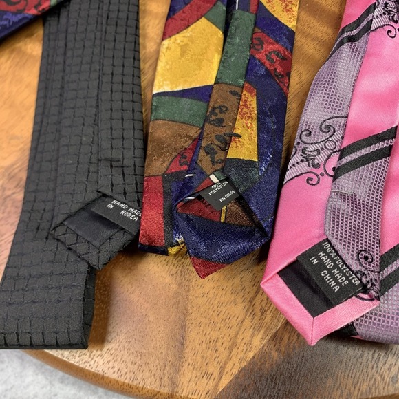 Bruno Conte Lorenzo Selini Ties Mens Silk Lot 3 Geometric Paisley Dress Neckties - Picture 10 of 12